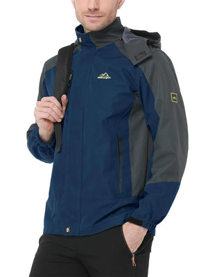 TACVASEN Denim Blue Men's Water-Repellent Softshell Jacket