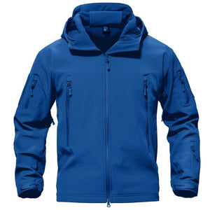 TACVASEN Sapphire Blue Men's Water Resistant Windbreaker Tactical Soft Shell Coat