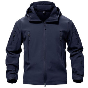 TACVASEN Navy Men's Water Resistant Windbreaker Tactical Soft Shell Coat