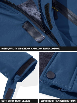 TACVASEN Royal Blue Insulated Fleece Lined Winter Snow Jacket