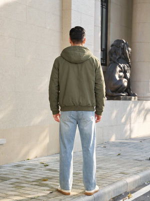 TACVASEN Army Green Men's Waterproof Sherpa Lined Work Jacket