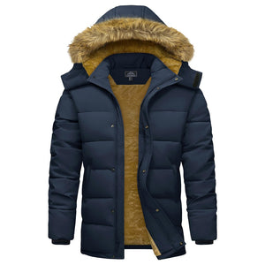 TACVASEN Navy Windproof Water Repellent Winter Parka Jacket