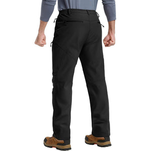 TACVASEN Black Insulated Fleece Lined Winter Snow Pants