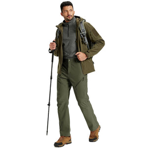 TACVASEN Army Green Insulated Fleece Lined Winter Snow Pants