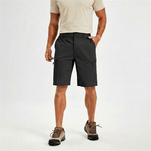 TACVASEN Black Quick Dry Hiking Cargo Shorts