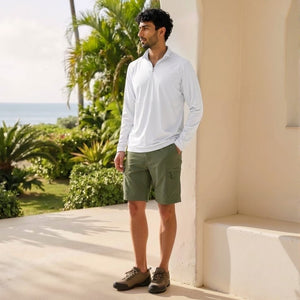 TACVASEN Ice Blue Quick Dry Hiking Cargo Shorts