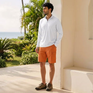 TACVASEN Orange Quick Dry Hiking Cargo Shorts