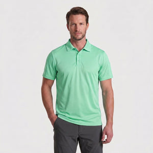 TACVASEN Mint Green Quick Dry Tactical Polo Top Short Sleeve Shirt