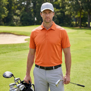 TACVASEN Orange Quick Dry Tactical Polo Top Short Sleeve Shirt