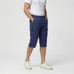TACVASEN Army Green Utility Cargo Shorts 3/4 Length Cotton Pants