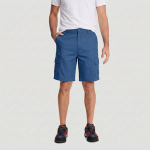 TACVASEN Blue Grey Utility Cargo Shorts Cotton Blend