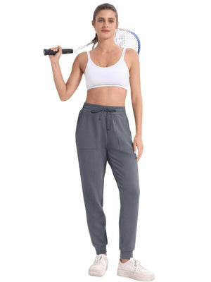 TACVASEN Dark Grey Women's Cotton Lounge Summer Work Pants