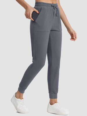 TACVASEN Dark Grey Women's Cotton Lounge Summer Work Pants