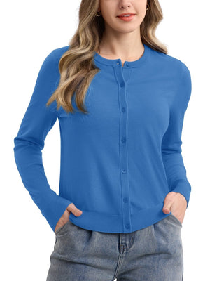 TACVASEN Blue Women's Lightweight Cardigan Sweaters