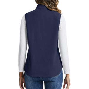 TACVASEN Navy Women's Lightweight Full Zip Outerwear Warm Fleece Vest