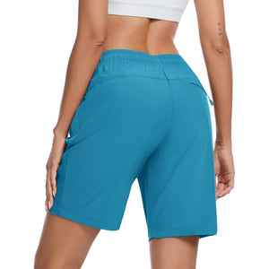 TACVASEN Lake Blue Women's Lightweight Hiking Shorts Quick Dry with Pockets