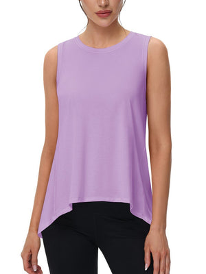 TACVASEN Light Purple Women's Loose Fit Workout Tank Tops