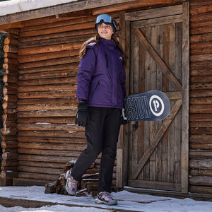 TACVASEN Black Women's Outdoor Waterproof Hooded Warm Winter Jacket