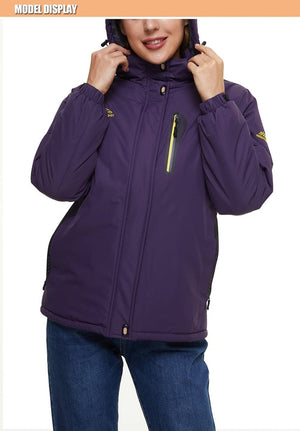 TACVASEN Deep Purple Women's Skiing Jacket Water-Resistant Windbreaker