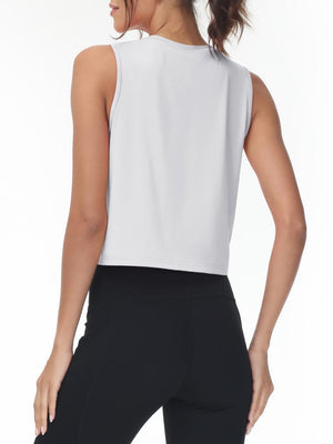 TACVASEN White Women's UPF 50+ Athletic Running Tank Tops