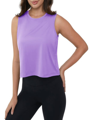 TACVASEN Light Purple Women's UPF 50+ Athletic Running Tank Tops