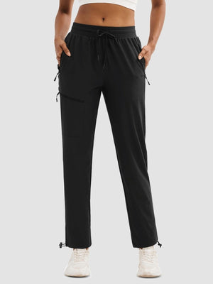 TACVASEN Black Women's UPF 50+ Quick Dry Lightweight Hiking Pants