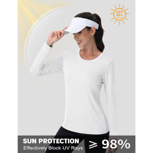 TACVASEN Lake Blue Women's UPF 80+ Athletic Rashguard Long Sleeve Shirt
