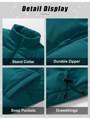 TACVASEN Emerald Green Women's Winter Down Puffer Jackets