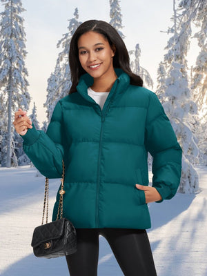 TACVASEN Emerald Green Women's Winter Down Puffer Jackets