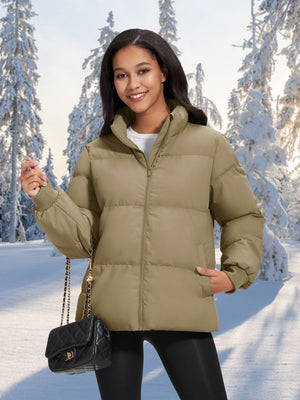 TACVASEN Khaki Women's Winter Down Puffer Jackets