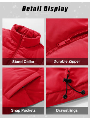 TACVASEN Tomato Women's Winter Down Puffer Jackets