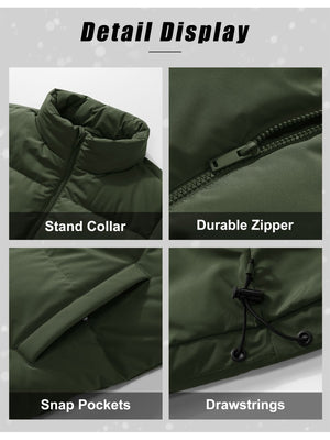 TACVASEN Army Green Women's Winter Down Puffer Jackets