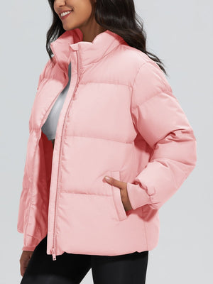 TACVASEN Pink Women's Winter Down Puffer Jackets