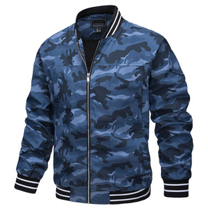 Men's Lightweight Bomber Jacket Casual Zip Up Spring Fall Windbreaker Coat - L20M202