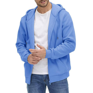 TACVASEN Light Blue Men's Full Zip - Up Casual Active Hoodie