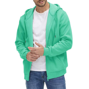 TACVASEN Mint Green Men's Full Zip - Up Casual Active Hoodie