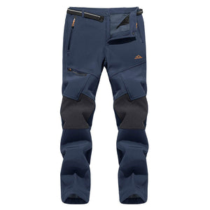 TACVASEN Khaki Men's Fleece Lined Windproof Water Resistant Ski Pants