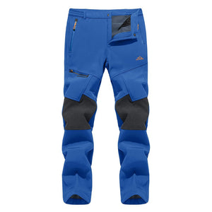 TACVASEN Khaki Men's Fleece Lined Windproof Water Resistant Ski Pants