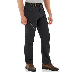 TACVASEN Black Men's Quick Dry Lightweight Breathable Hiking Pants