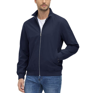 TACVASEN Navy Men's Lightweight Casual Bomber Jacket