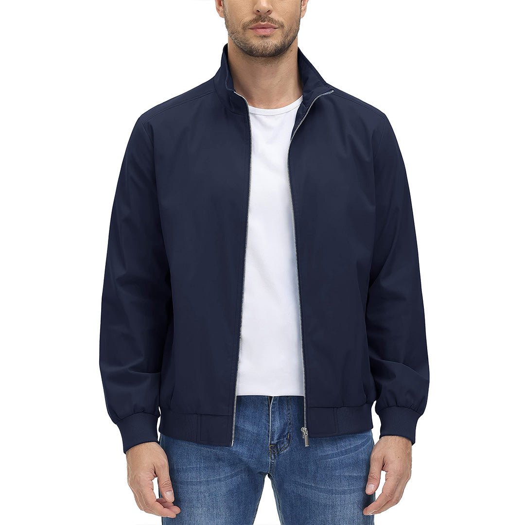 TACVASEN Navy Men's Lightweight Casual Bomber Jacket