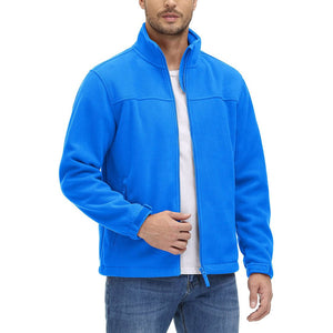 TACVASEN Azure Men's Lightweight Full Zip Casual Fleece Jacket