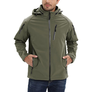 TACVASEN Army Green Men's Jacket Water Resistant Windproof Tactical Coats