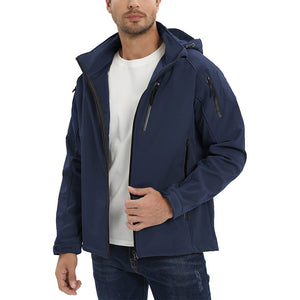 TACVASEN Navy Men's Jacket Water Resistant Windproof Tactical Coats