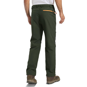 TACVASEN Army Green Men's Outdoor Water Repellent Soft Shell Pants