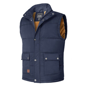 TACVASEN Navy Men's Outerwear Vests with Fleece Liner Hiking Jacket