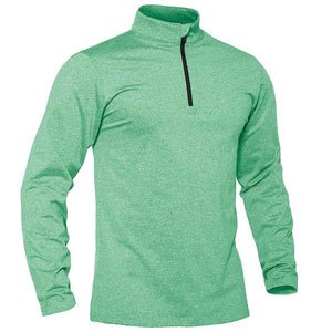 TACVASEN Mint Green Men's Quarter Zip Thermal Fleece Lined Pullover Sweatshirt
