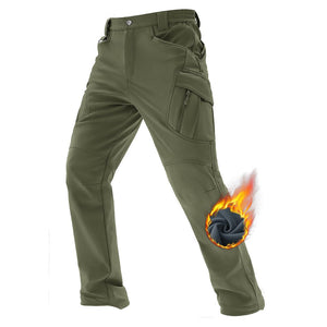 TACVASEN Army Green Men's Softshell Ski Tactical Military Hiking Pants