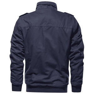 TACVASEN Navy Men's Military Cargo Jacket Lightweight Tactical Windbreaker