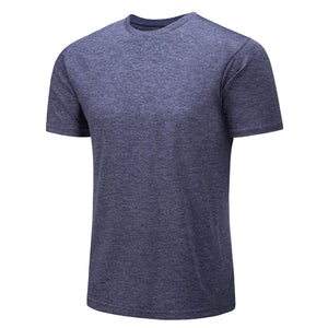 TACVASEN Violet Men's Quick - Dry Solid Round Neck T-shirt